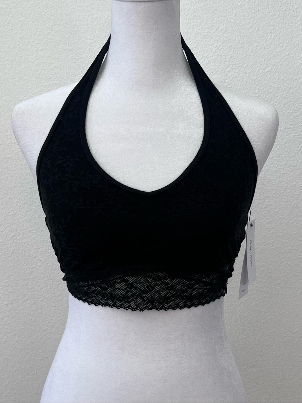 Calvin Klein Black Lace Unlined Bralette